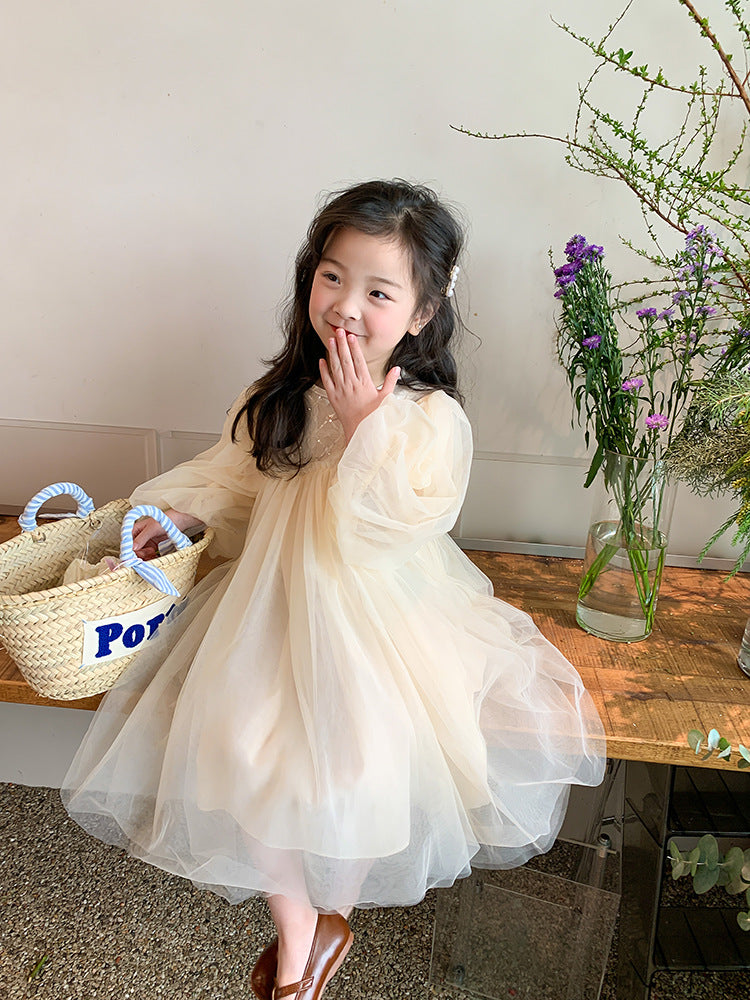 Early Fall Cream Tutu Dress