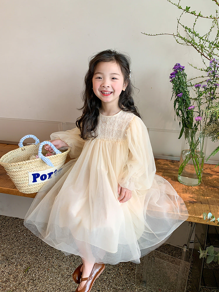 Early Fall Cream Tutu Dress