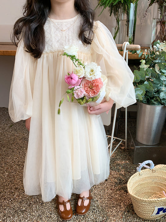 Early Fall Cream Tutu Dress