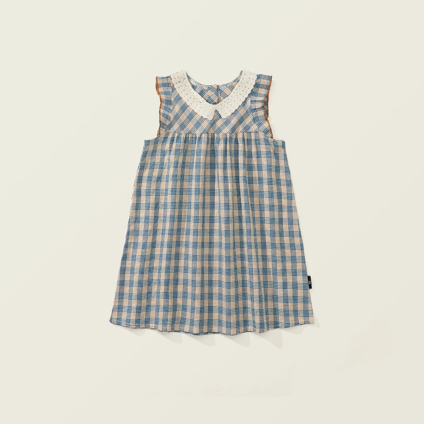 Blue/Beige Plaid Dress