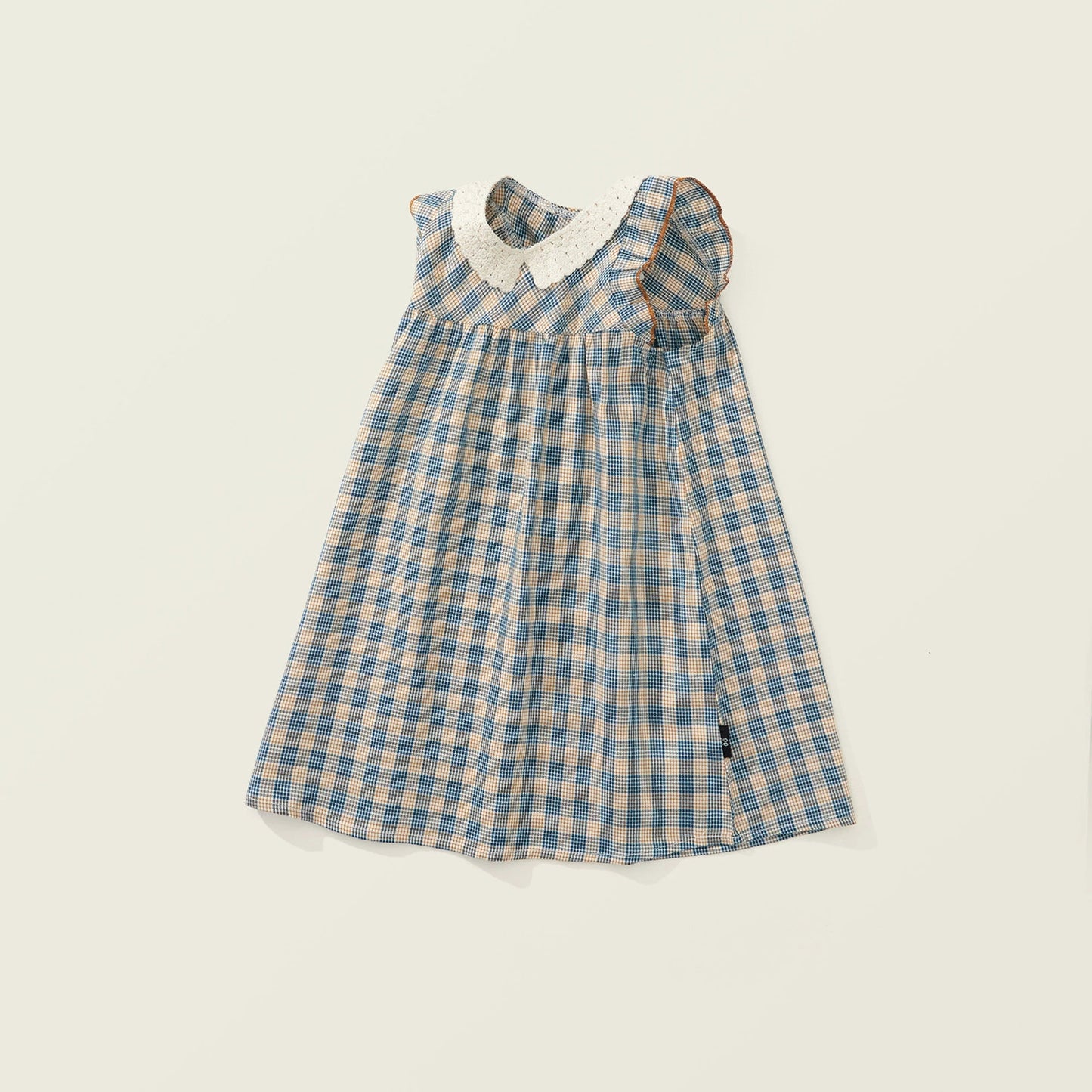 Blue/Beige Plaid Dress
