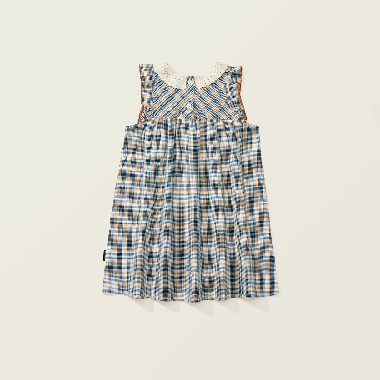 Blue/Beige Plaid Dress