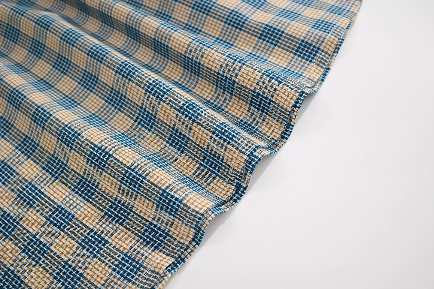 Blue/Beige Plaid Dress