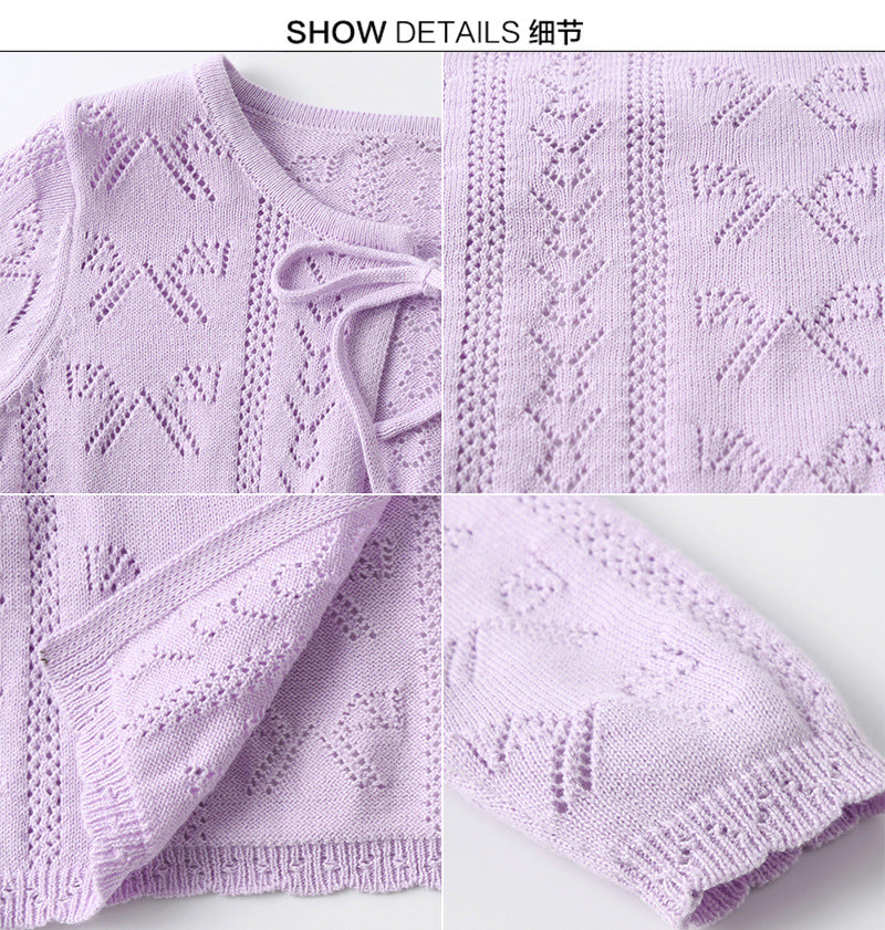 Sweet Bow Pointelle Cardigan