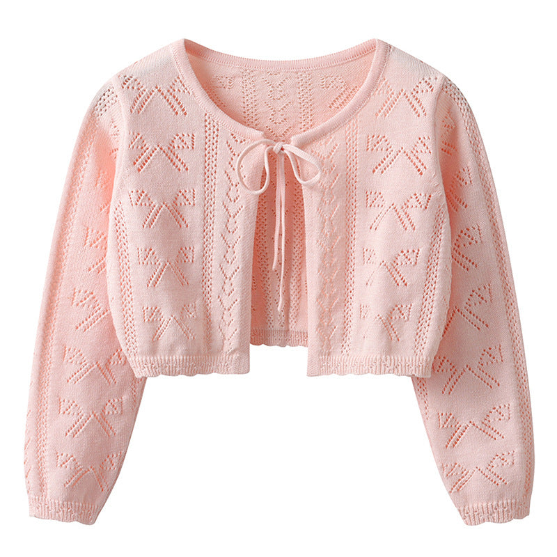Sweet Bow Pointelle Cardigan