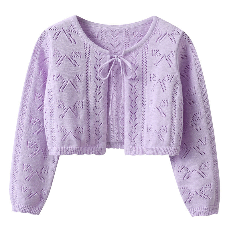 Sweet Bow Pointelle Cardigan