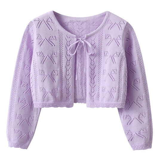 Sweet Bow Pointelle Cardigan
