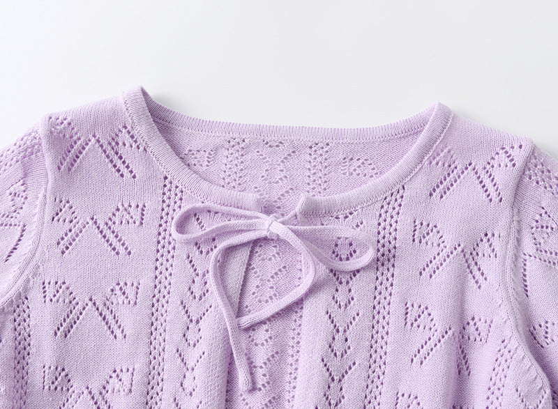 Sweet Bow Pointelle Cardigan
