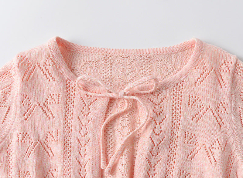 Sweet Bow Pointelle Cardigan