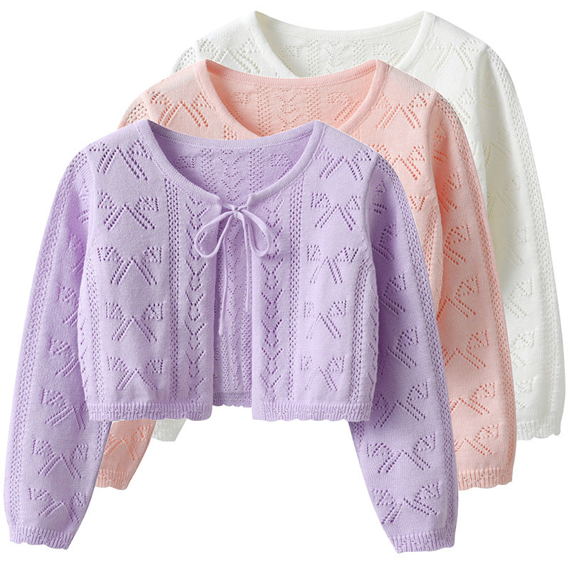 Sweet Bow Pointelle Cardigan