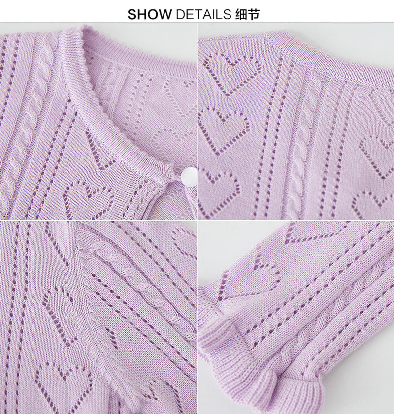 Sweetheart Pointelle Cardigan