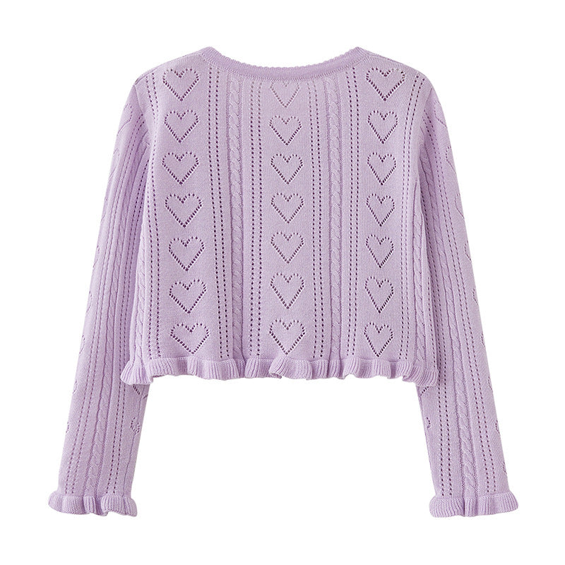 Sweetheart Pointelle Cardigan
