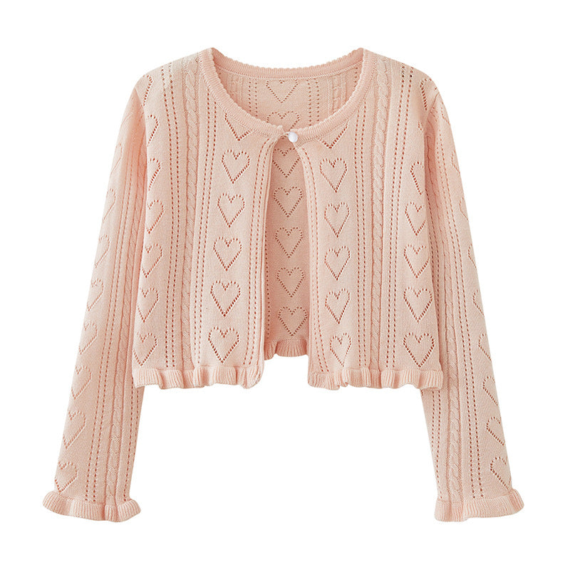Sweetheart Pointelle Cardigan
