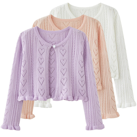 Sweetheart Pointelle Cardigan