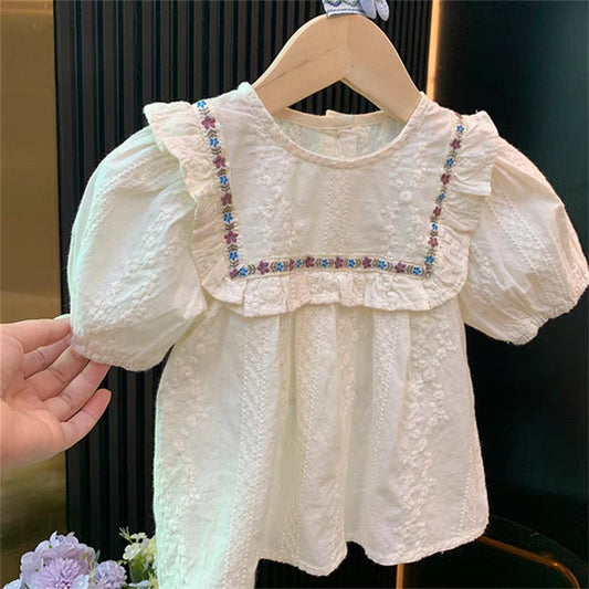 Heirloom Embroidered Puff Sleeve Dress