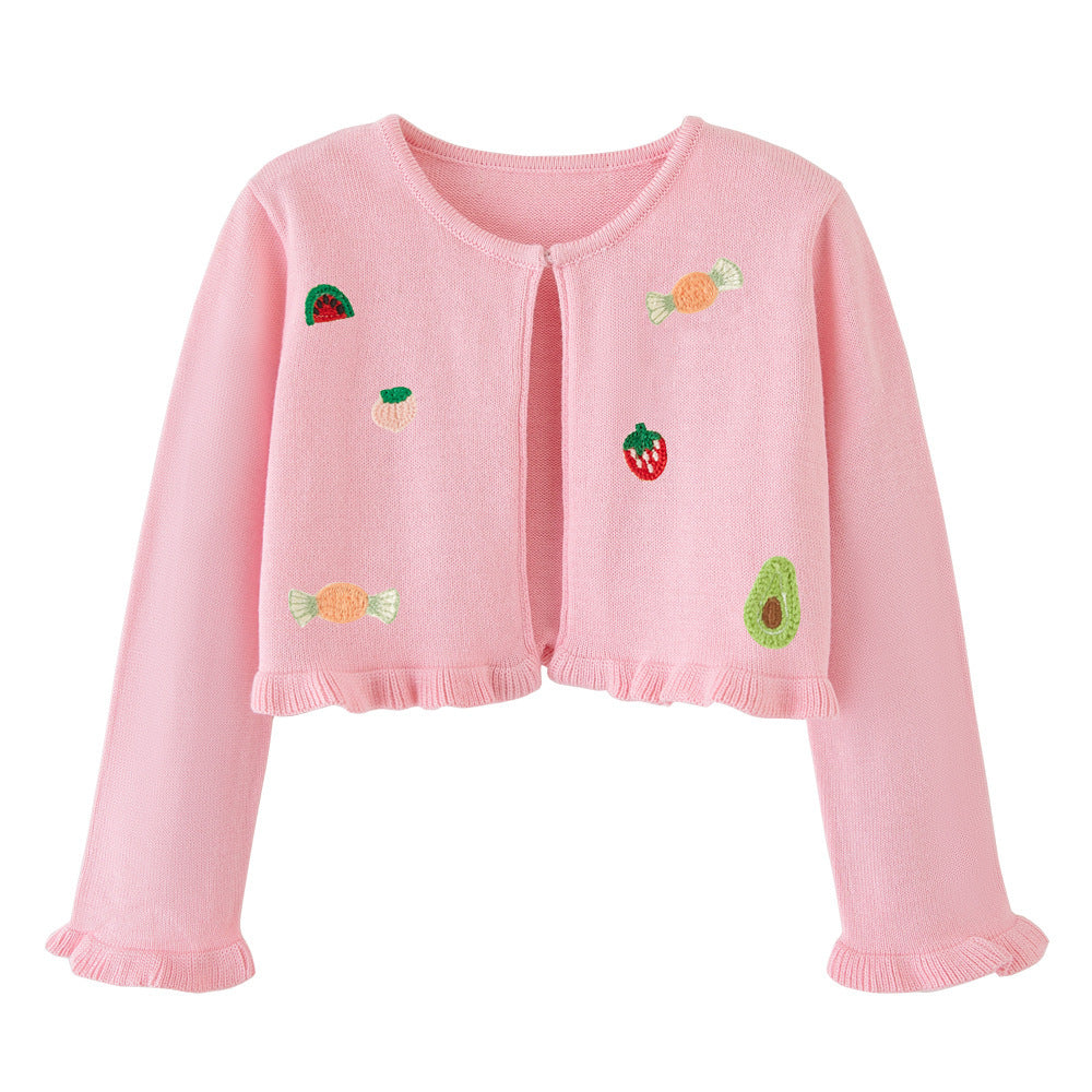Sweet Treats Embroidered Knit Cardigan