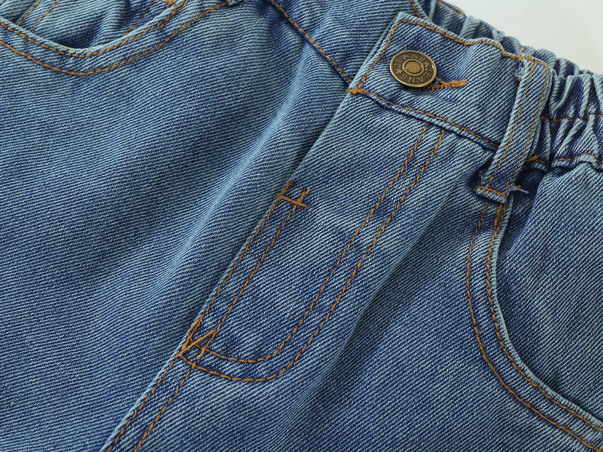 Wide-Leg Denim Jeans