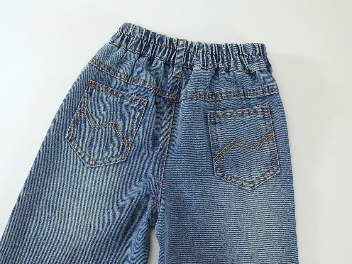 Wide-Leg Denim Jeans