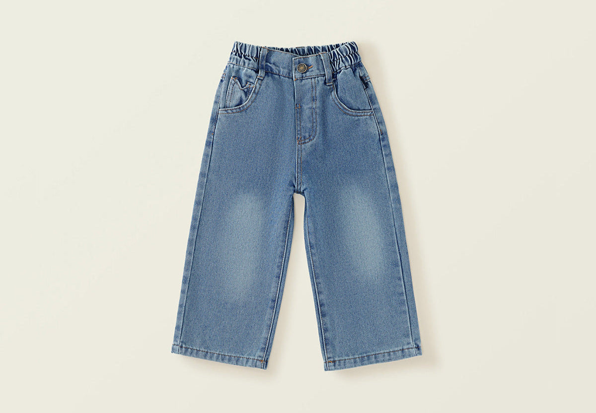 Wide-Leg Denim Jeans