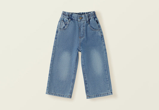 Wide-Leg Denim Jeans
