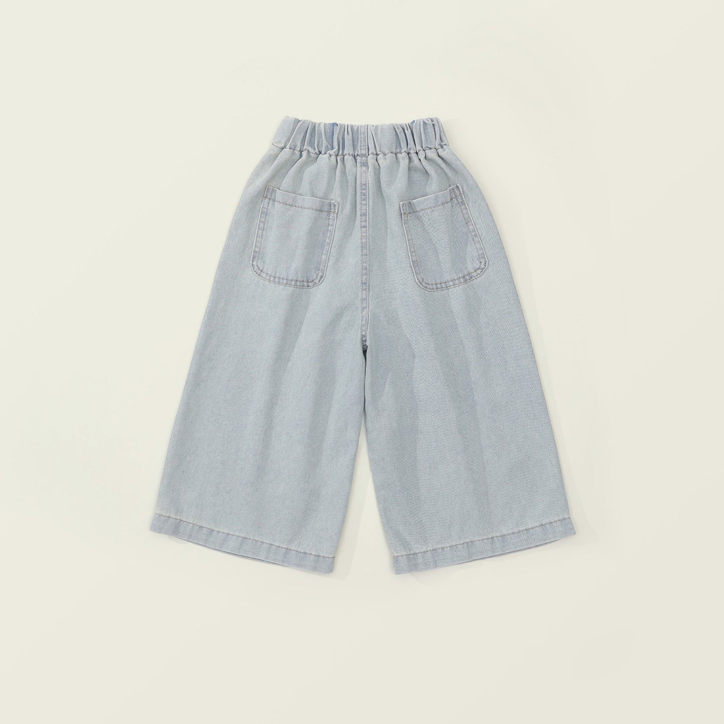 Light Wash Wide-Leg Denim Pants