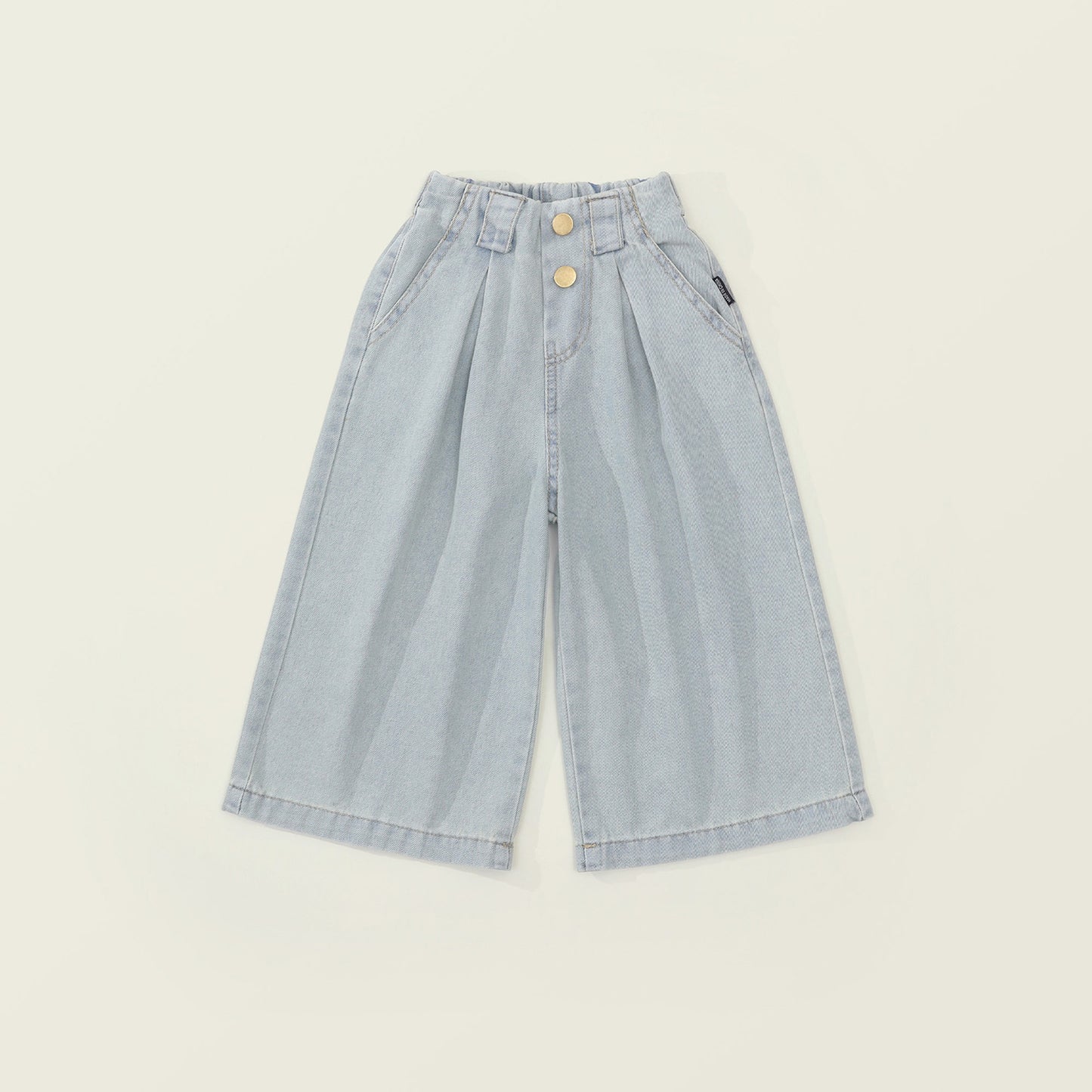 Light Wash Wide-Leg Denim Pants