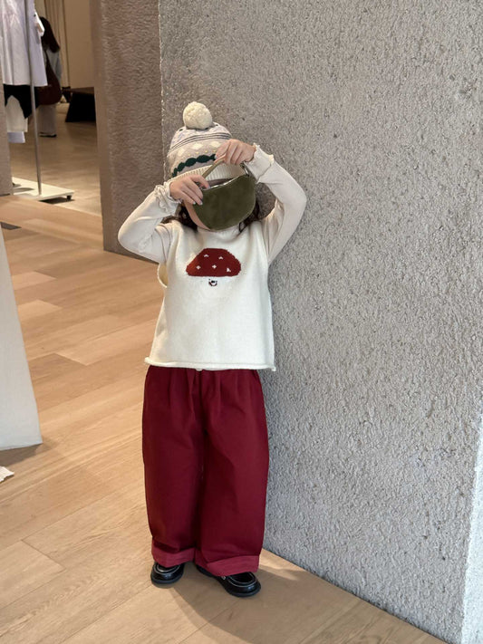 Little Mushroom Knit Vest