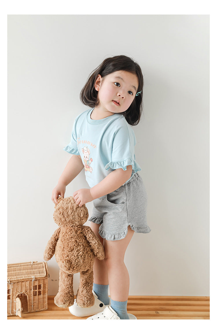 Ruffle Hem Shorts