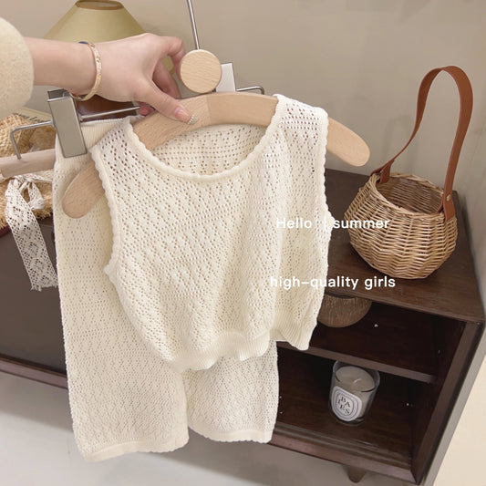 Cream Knit Summer Set