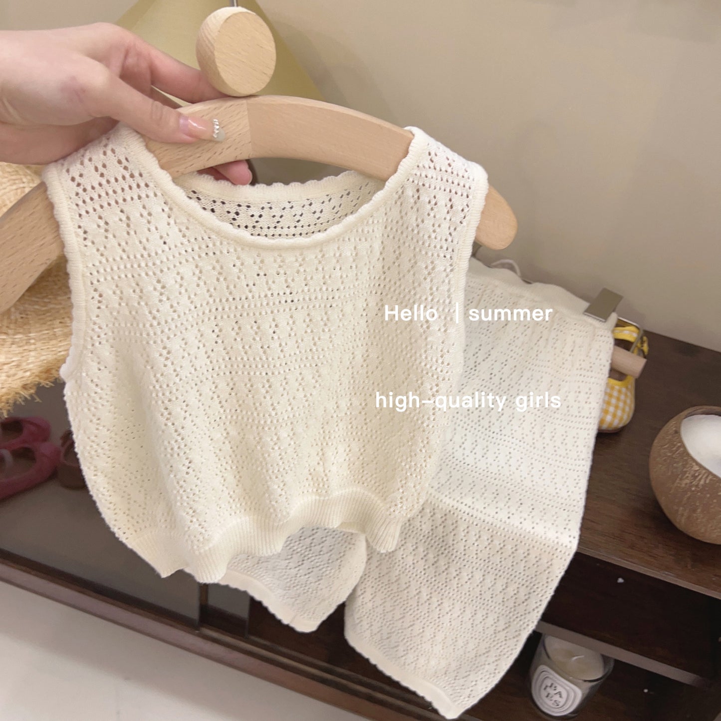 Cream Knit Summer Set