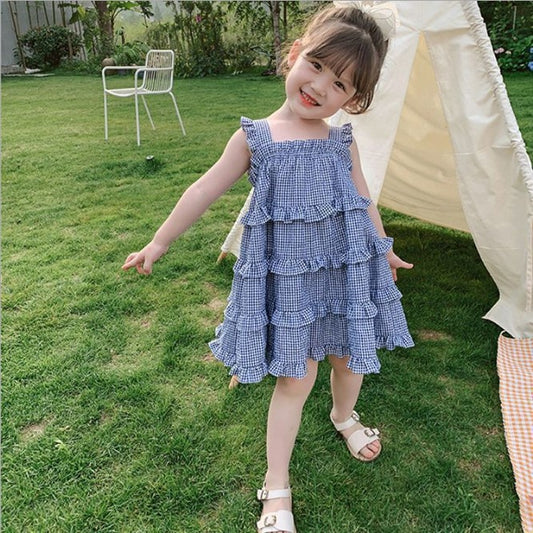 Bluebell Gingham Twirl Dress