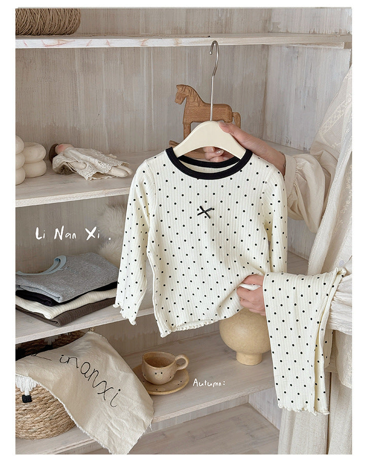 Neutral Ribbed Lounge Set – Toddler Girls’ Cotton Long Sleeve Outfit