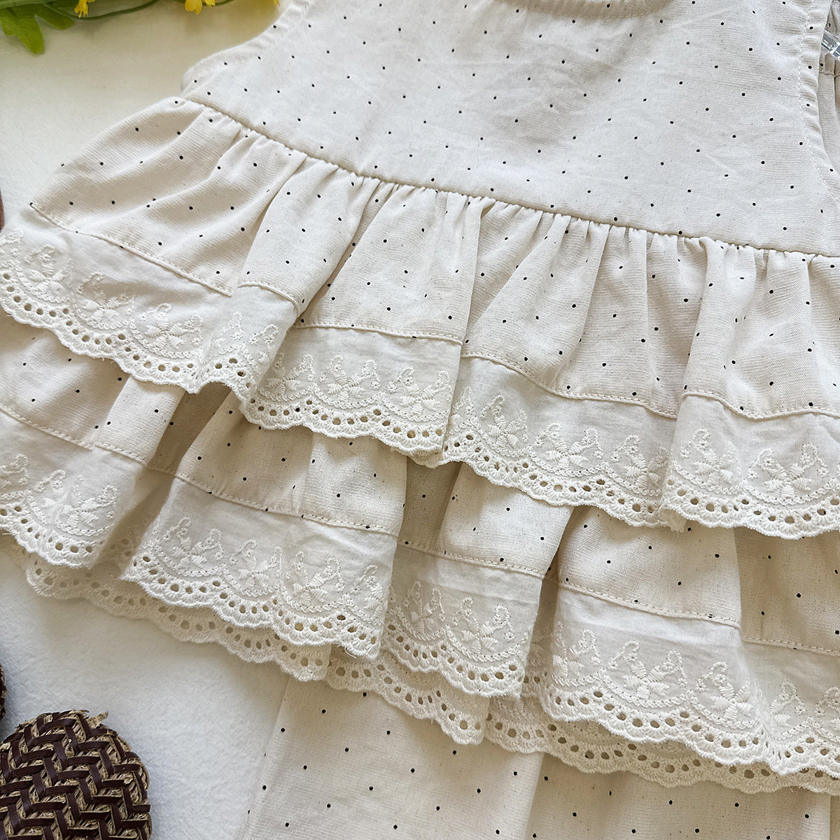 Vintage Lace Tiered Pant Set