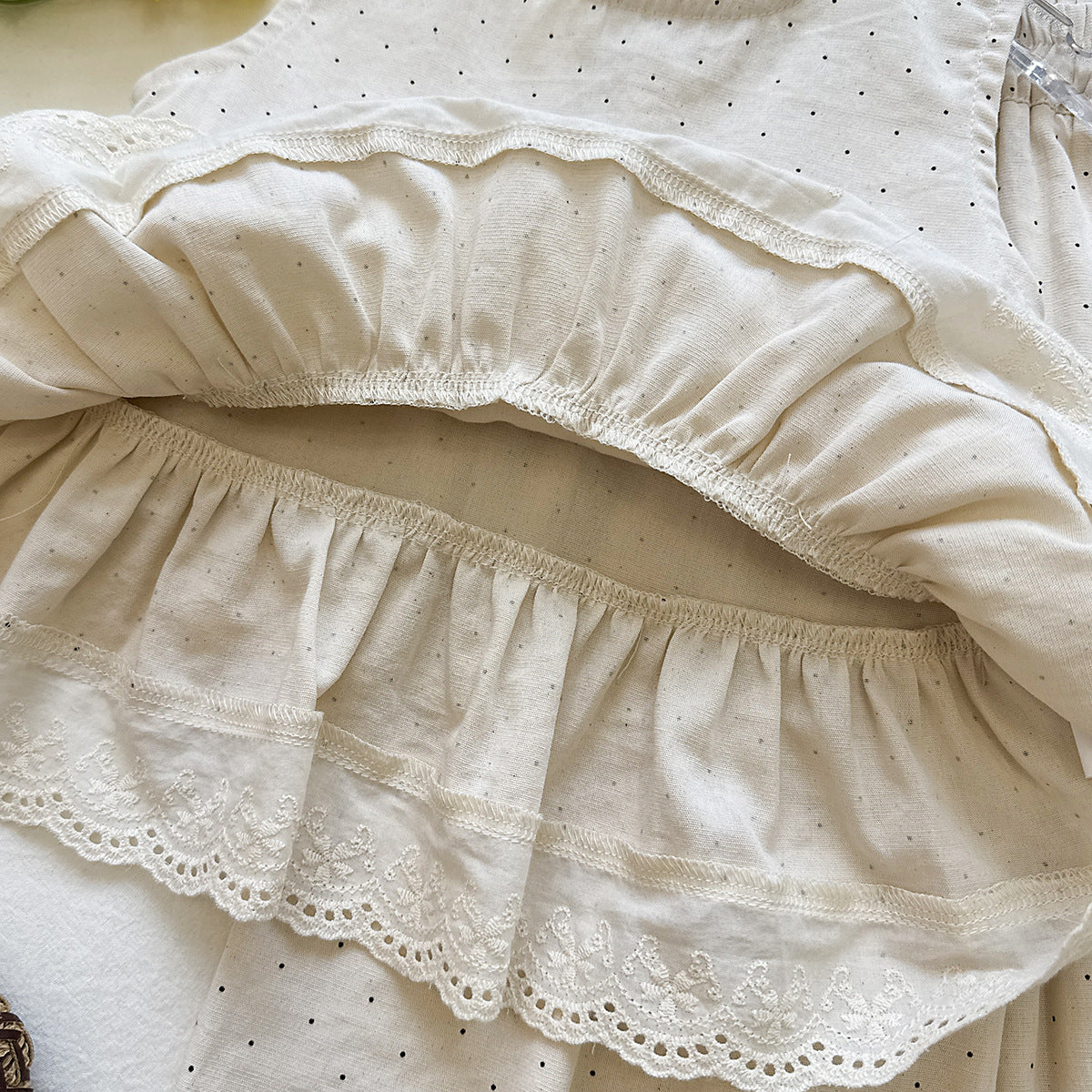 Vintage Lace Tiered Pant Set