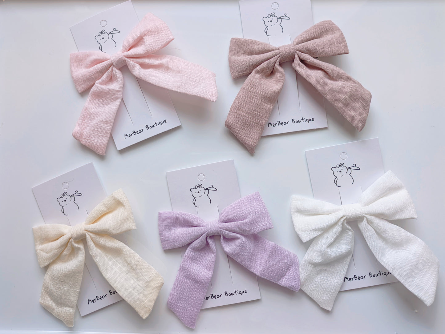 Large Cotton Hair Clips