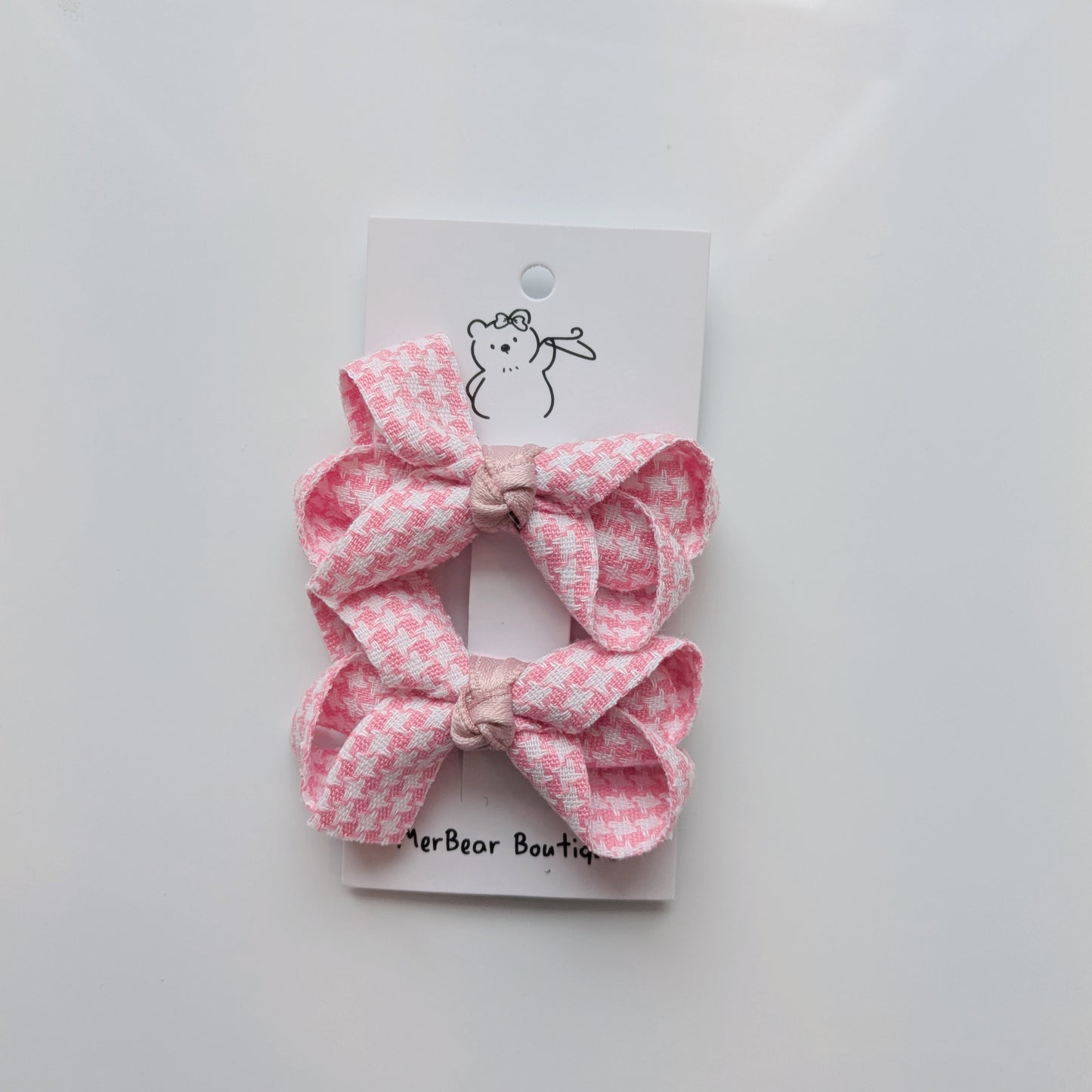 Pink Bow Clips