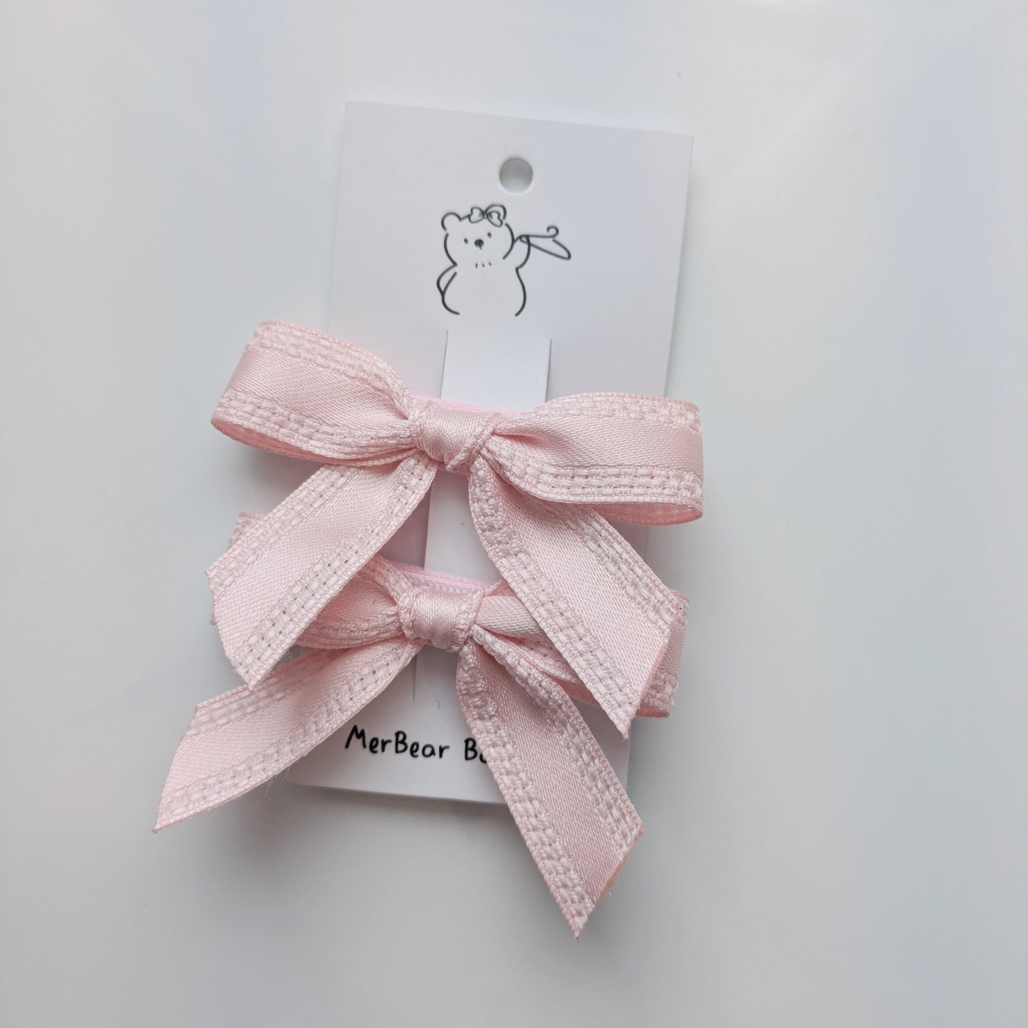 Pink Bow Clips