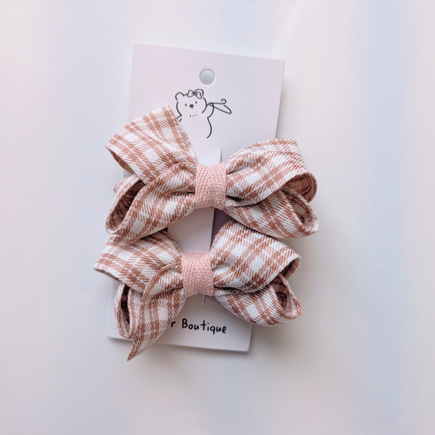 Pink Bow Clips