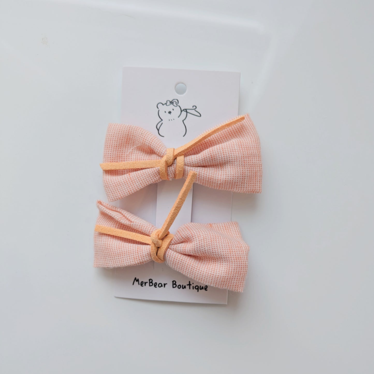 Pink Bow Clips
