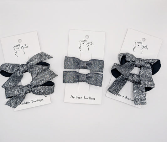 Silver Bow Clips