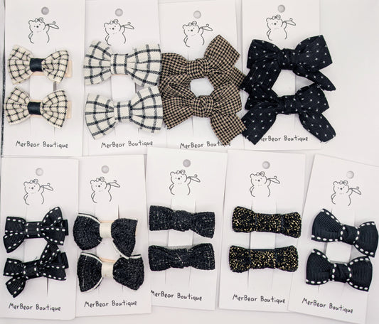 Black Bow Clips