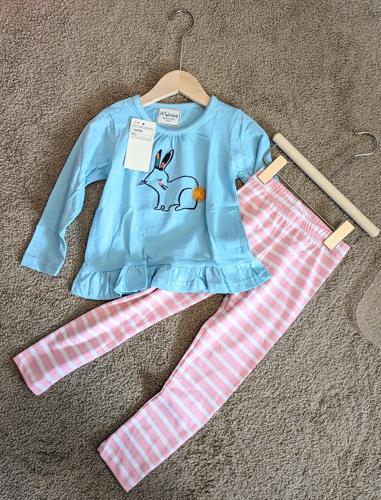 PJ Set - Bunny and Stripes