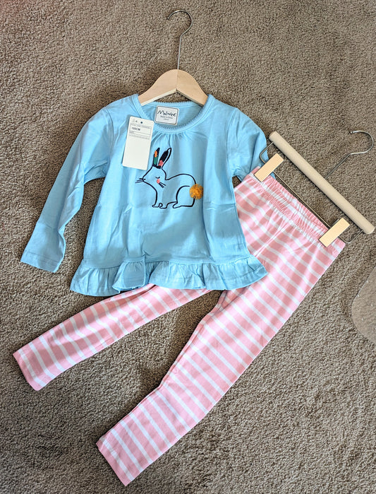 PJ Set - Bunny and Stripes