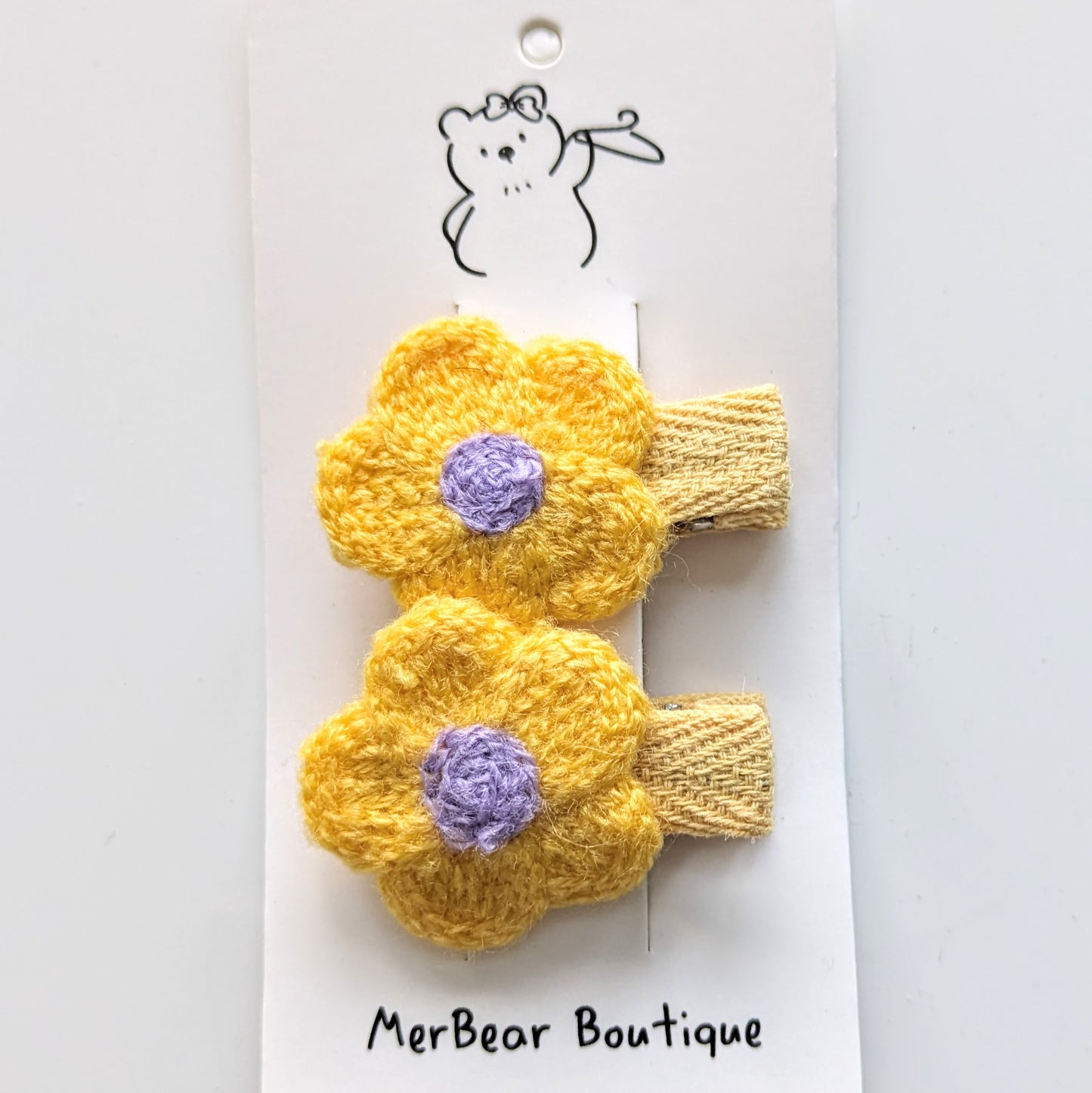 Hair Clips - Yellow