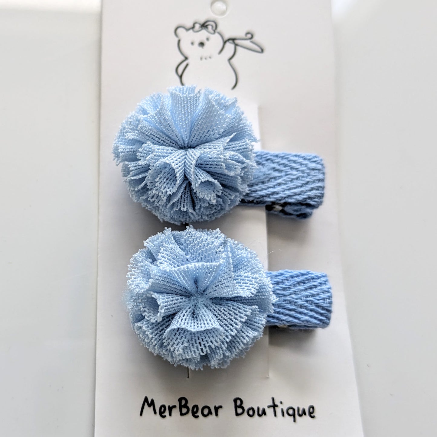 Hair Clips - Green/Blue