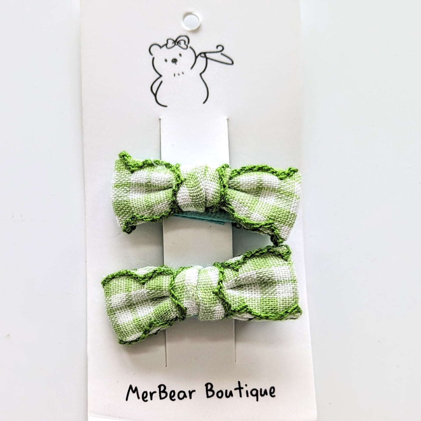 Hair Clips - Green/Blue