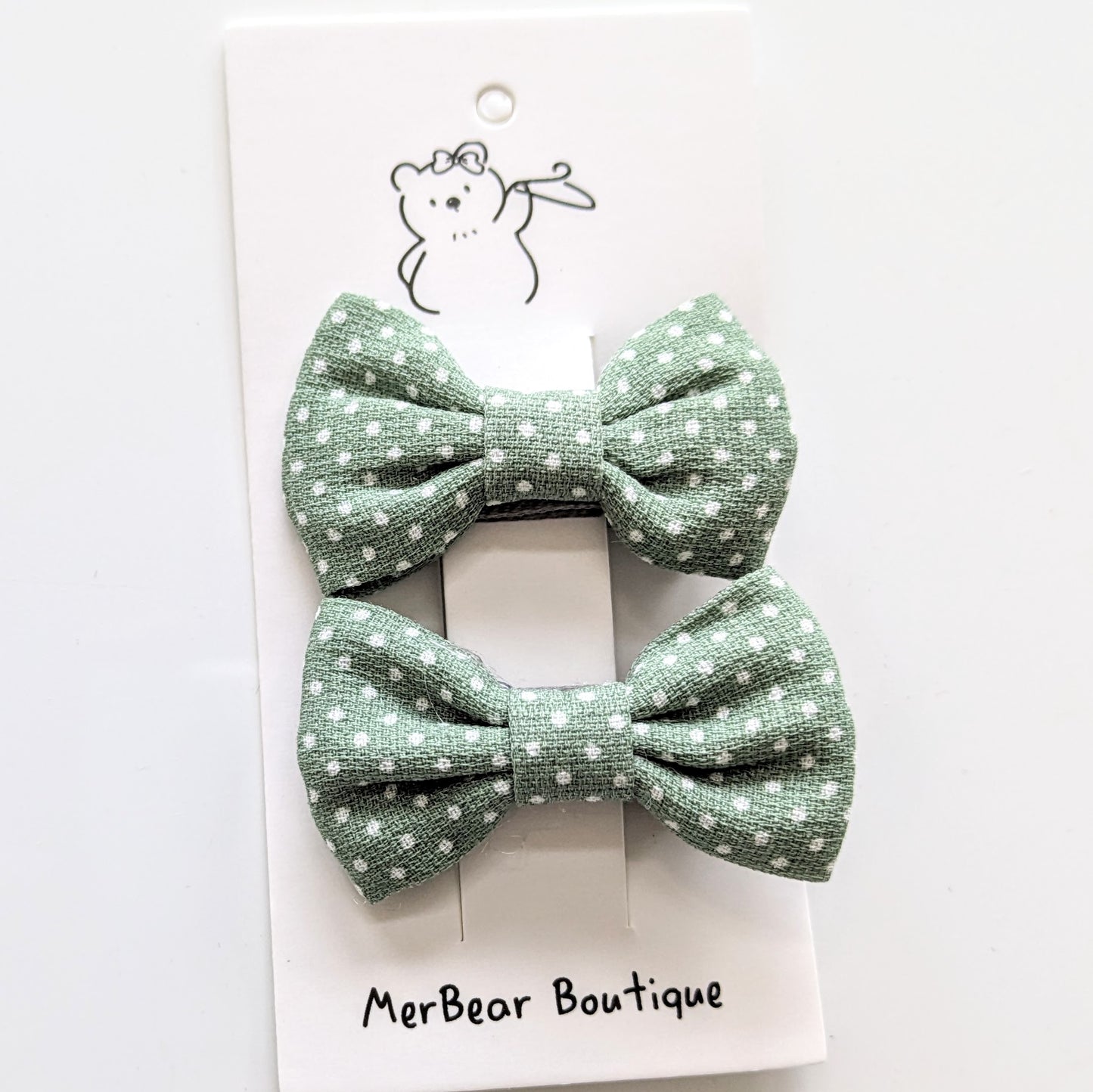 Hair Clips - Green/Blue