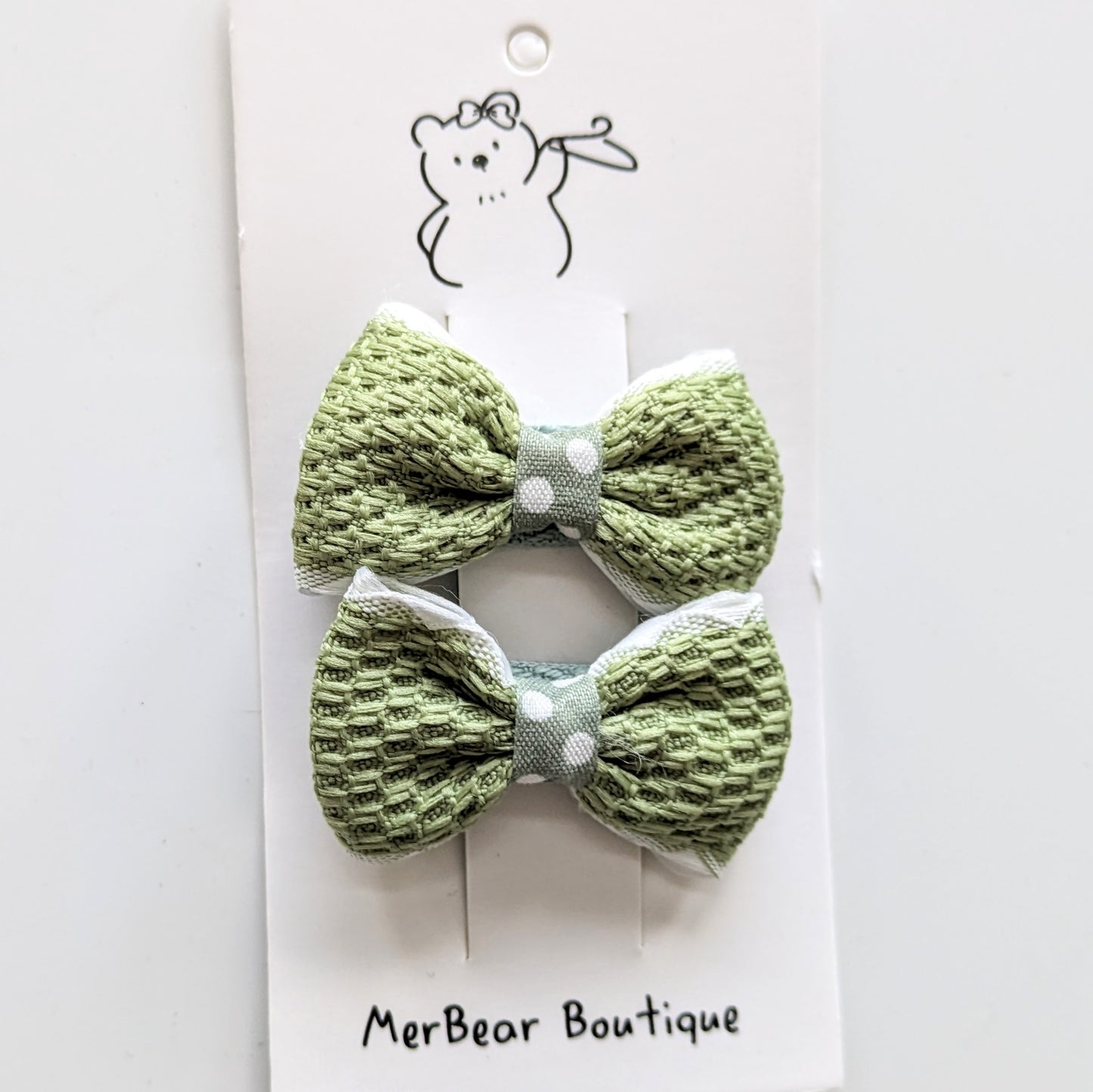 Hair Clips - Green/Blue