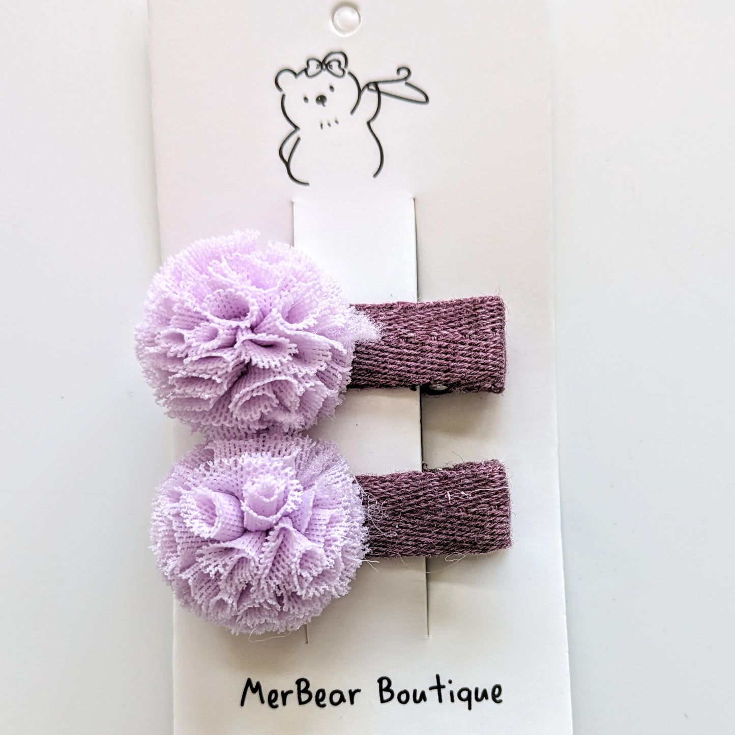 Hair Clips - Purple/Pink