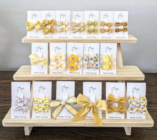 Hair Clips - Yellow